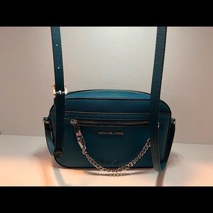 Michael Kors NWT beautiful blue (new color) on crossbody bag!